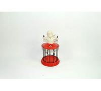Deux Elles Lanterne Porte Chauffe-Plat, Ange Rouge, 22 cm