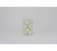 Deux Elles sphères, Blanc Eternelle, 6 cm, 16 pièces