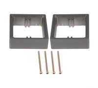 Deux entretoises carrées de 30 mm pour plaque de cadre 1 gang avec vis supportant l'extension de profondeur d'installation (gris)
