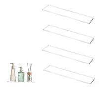 Deux étagères en acrylique transparent pour armoire à pharmacie offrant une extension de rangement pratique et une intégration facile dans les espaces existants de salle de bain ou de cuisine (4)