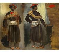Deux études d'un Indien debout de Calcutta (vers 1823-1824) Affiche imprimée par Eugène Delacroix (24 x 36)