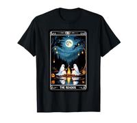 Deux fantômes lisant Le Tarot Vintage The Reader Halloween Vibe T-Shirt