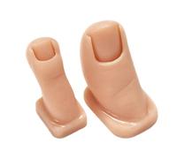 Deux Faux Orteils en Silicone pour Entraînement Manucure Gel | Lot de 2, Base Stable, Pratique pour Écoles de Beauté et Techniques Acryliques