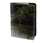 Deux flamants roses impression 5.5 "passeport élégant portefeuille documents de voyage stockage sécurisé pour voyageurs cas