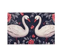 Deux fleurs de carthame symétriques de 1 000 pièces pour adultes, puzzles en bois pour adultes, cadeaux pour décoration d'intérieur