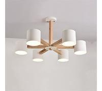 Deux fonctions de fonction à LED avec un abat-jour en fer blanc compatible avec le halmatorage moderne plafond monté de feux à manger en bois, monture à chasse d'eau en cristal