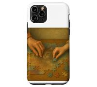 Deux générations travaillant Un Puzzle Illustration de Style Vintage Coque pour iPhone 11 Pro