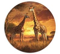 Deux girafes majestueuses Cadeau Unique Décoration Intérieure Belle Savane Africaine Jeu ÉduChatif Challenge Toy Adultes & Enfants des 14 Ans 1000pcs (67.5x67.5cm)