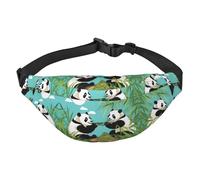 Deux grands pandas mignons - Sac banane tendance - Sac banane de voyage décontracté pour garçon, adapté pour le sport, la course à pied, le cyclisme, les voyages, la pêche