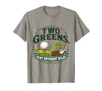 Deux Greens Règles très différentes Golf et Jardinage T-Shirt