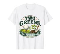 Deux Greens Règles très différentes Golf et Jardinage T-Shirt Graphique avec Valeur