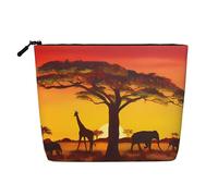 Deux grues japonaises volantes traditionnelles à motif peinture à motif simple couche, trousse de toilette de voyage, adaptée pour les voyages d'affaires et un usage quotidien., Animal africain
