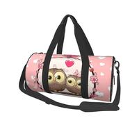 Deux hiboux Mignons de Dessin animé, Sac de Voyage de Grande capacité, Sac à Main Rond, Sac de Voyage de Sport, fourre-Tout, Sac de Fitness