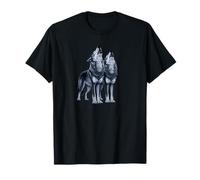 Deux loups amérindiens loups amants T-Shirt
