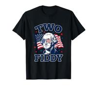 Deux Lunettes de Soleil Fiddy George Washington Drapeau Patriotique T-Shirt