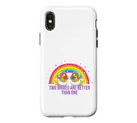 Deux mariées Valent Mieux qu'un Mariage lesbien LGBT Coque pour iPhone X/XS