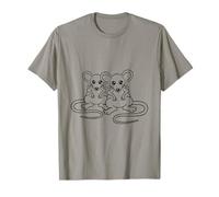 Deux meilleures souris amis couple 2 équipes de souris amusant dessin animé T-Shirt