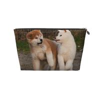 Deux Mignons Chiens Akita, Trousse de Toilette Trousse de Maquillage Sac à cosmétiques Trousse de Toilette de Voyage Portable