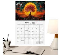 Deux Mille Vingt-Six Calendrier Mural 12 Mois, Deux Mille Vingt-Six Calendrier Mural, Planification Organisation Fournitures Bureau, Liste De Tâches Emploi Du Temps Objectifs Organisation De Rendez-v