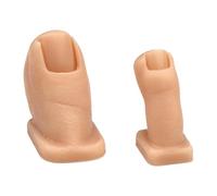 Deux modèles d'entraînement en silicone pour la pratique de la décoration artistique et le développement des compétences. Faux orteils pour estampage et design des ongles