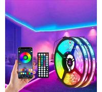 Deux modes de contrôle : télécommande 44 touches et contrôle par application de téléphone, bande lumineuse LED RVB à changement de couleur avec synchronisation musicique et télécommande, lumières LED 