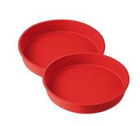 Dr. Oetker Lot de 2 Moules à manqué en silicone 26 cm | Démoulage facile, Silicone souple, 26 cm de diamètre, Passe au lave-vaisselle, Forme ronde pour gâteaux