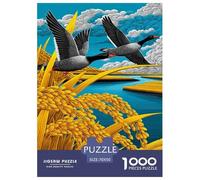 Deux oies Puzzle 1000 Pièces Cadeau Unique intéressant Jeu Éduchatif Challenge Toy À De Qualité Supérieure Peinture Art pour Adultes Et Enfants À Partir De 12 Ans 70x50cm/1000pcs
