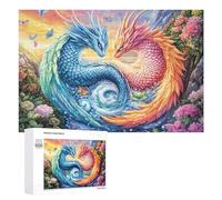 Deux Oiseaux divins dans Les Nuages étoilés Puzzle 1000 Pièces pour Adultes Jeu De Détente Endurance Mentale Cadeau pour Longues Soirées 1000 PCS