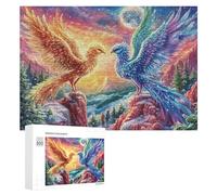 Deux Oiseaux mythiques sur des falaises étoilées Puzzle 300 Pièces pour Famille Puzzle Coopératif Exercice Mental Cadeau pour Célébration 300 PCS