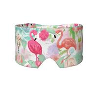 Deux ombres à paupières en forme de flamants roses rouges, cache-oreilles pour dormir, bandeau chaud et design double face peuvent tous être utilisés. Convient pour la méditation et le yoga.