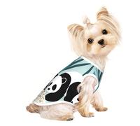 Deux pandas de dessins animés mignons pour chien, t-shirt pour petits chiens, filles et garçons. Pull pour animaux de compagnie, vêtements pour chat, convient pour les petits animaux de compagnie
