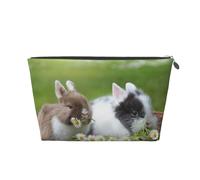 Deux Petits Lapins Mignons, Trousse de Toilette Trousse de Maquillage Sac à cosmétiques Trousse de Toilette de Voyage Portable
