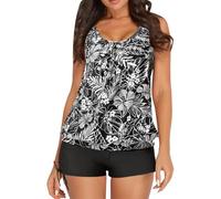 Deux Pièces Femme Maillots de Bains Femmes Women's Spring Summer Solid Color Camisole Split Sleeveless Bikini Set with Breast Topper Tenue de Plage Femme Maillot Fe Bain (Grey XXL)