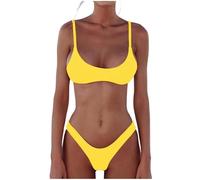 Deux PièCes Tankini Beachwear Ensemble Bikini Triangle ContrôLe du Ventre avec Bretelles RéGlables Rembourré Té Chic Sexy Push-Up Set Natation Amincissant Maillot Dames Maillots De Bain Grande