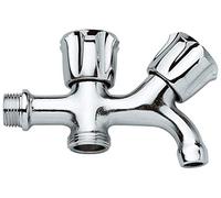 'Deux poignées Robinet Machine à laver 1/2 "x 3/4 Duplex Double attache pour Machine à laver