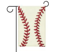 Deux points de baseball drapeau de jardin saisonnier vacances toile de jute double face maison cour drapeaux extérieur 30,5 x 45,7 cm