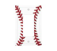 Deux points de baseball - Plaque murale pour interrupteur - Plaque murale à bascule simple - 1 gang - Décoration pour la maison, la cuisine, la salle de bain