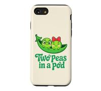 Deux Pois dans Une Capsule Mignon Couple Romantique Assorti amitié Coque pour iPhone SE (2020) / 7/8