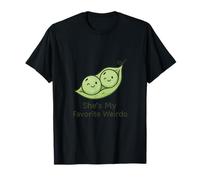 Deux pois dans une capsule Mignon Doodle Wink She's My Favorite T-Shirt
