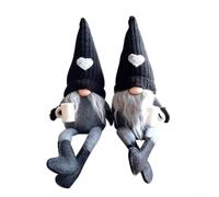 Deux poupées en peluche nain de café, décorations de vacances conçues pour améliorer l'atmosphère de Noël et la décoration saisonnière (1)