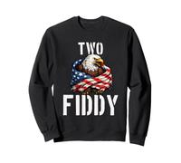 Deux pygargues à tête Blanche Fiddy Funny du 4 Juillet Sweatshirt