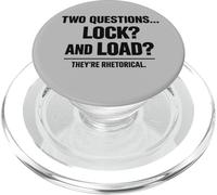 Deux Questions Lock and Load Rhetorical Super Soldat Humour PopSockets PopGrip pour MagSafe
