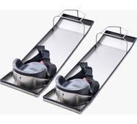 Deux raclettes à béton, 70 x 20 x 10 cm Bétonnage avec rembourrage une paire de couvertures de béton en acier inoxydable 5,1kg Bêche vibrante Application pour se déplacer sur du béton mouillé Finition