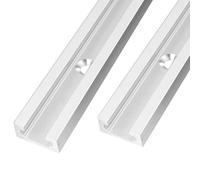 Deux rails de guidage en aluminium, rainure de type 122CMT, adaptés au travail du bois, avec vis autotaraudeuses et trous de montage pré-percés(Silver,40cm)