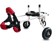 Deux roues pour fauteuil roulant pour chien Support arrière pour fauteuil roulant Aides à la marche pour animaux de compagnie réglables 0-40 livres pour le vieillissement Désactiver l'arthrite blessé