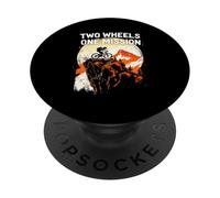 Deux Roues Une Mission Cycliste Aventure PopSockets PopGrip Adhésif