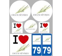 Deux-Sèvres (8 autocollants variés) - Sticker