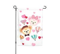 Deux singes 45 x 30 cm Drapeau décoratif d'extérieur en polyester Parfait pour la décoration de jardin ou de terrasse