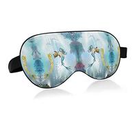 Deux sirènes dauphins tortue de mer monde sous-marin masques pour les yeux blocs de couverture masque de sommeil léger ombre couverture bandeau relaxant yeux couverture avec sangle de tête réglable po