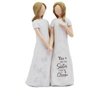 Deux statues de femmes - Sculpture en résine pour sœur, figurine d'amitié spéciale | Sculpture d'art d'amitié, sculptures d'ange pour meilleure amie, sœurs, sculptures d'ornement pour meilleure amie